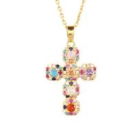 NZVCQVPU Crucifix For Women, Zircon Classic Geometric Choker, With Jesus