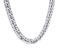 NZVCQVPU Cuban Link Chain for Men Stainless Steel, Rapper Necklace for Men 8mm Curb Chain Necklace 24 inch Chain