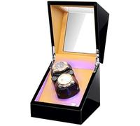 NZVCQVPU Double Watch Winders Box for Automatic Watches Soft Flexible Watch Pillow Built-in LED Illumination Silent Motor Beautiful Scenery