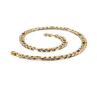 NZVCQVPU Figaro Chain Necklace Men 18-28 inch, Stainless Steel Necklace for Men 6.5-9mm Punk Chain Necklace