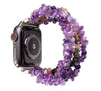 NZVCQVPU For Band 45/41/38/40/42/44mm Bracelet For iWatch 7/6/5/4/3/2/1 Women Handmade Natural Stone Strap Replacement 7/6/5/4/3/2/1/SE Series WatchBands