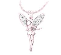 NZVCQVPU For Women, Tales Sweet Princess Elegant Sparkle Flower, Necklace, Fairy Tinkerbell Holiday