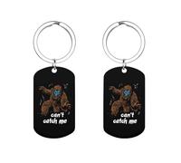 NZVCQVPU Funny Bigfoot Can't Catch Me Custom Keychains for Men Women Funny Key Chain Accessory Backpack Purse Bag Charms Gifts