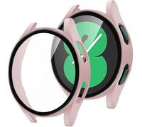 NZVCQVPU Glass Case For Galaxy Watch 4 5 44mm 40mm Accessories PC All Around Anti fall Bumper Cover