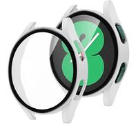NZVCQVPU Glass Case For Galaxy Watch 4 5 44mm 40mm Accessories PC All Around Anti fall Bumper Cover