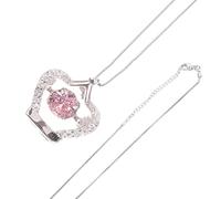 NZVCQVPU Heart for Women Personalized Sparkling Diamond Sturdy Beaded Necklace