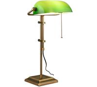 NZVCQVPU Highly Adjustable Bank Desk Lamp American Decorate Table Light Read Desktop Lights Green Lampshade Pull Wire Switch, Light Fixture
