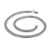 NZVCQVPU Hip Hop Men Necklace Curb Cuban Chains 18-28 inch, Stainless Steel Necklace for Women 5-7mm Rapper Necklace Chain