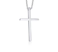 NZVCQVPU His and Hers Necklaces for Couples, Matching Necklace for Couples Stainless Steel Silver Cross Pendant