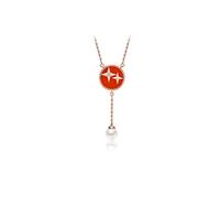 NZVCQVPU Jewelry/Necklaces Necklace 925 Freshwater Pearl Hanging Chain 5-6mm White Round Fashion All-match Female Jewelry with Diamond Gift Women's Pendants