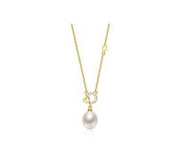 NZVCQVPU Jewelry/Necklaces Necklace Gift S925 Freshwater Pearl Pendant Chain 6-7mm White Drop-shaped Fashion All-match Female Jewelry Women's Pendants