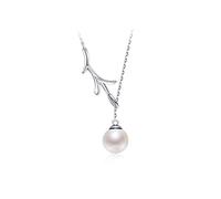 NZVCQVPU Jewelry/Necklaces S925 Freshwater Pearl Necklace Pendant Chain 8-9mm White Round Fashion Female Jewelry Gift Women's Pendants