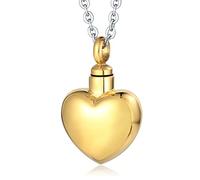 NZVCQVPU Keepsake Necklaces for Ashes Stainless Steel, Locket Necklace for Ashes for Women Heart Pendant
