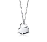 NZVCQVPU Keepsake Urn Necklace for Human Ashes, Locket Necklace for Ashes for Women Stainless Steel Forever in My Heart