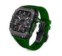 NZVCQVPU Luxury Aluminum Alloy Modification kit for 8 7 45mm Fluorine Rubber Strap Metal Case for iWatch 6 SE 5 4 3 44mm Band