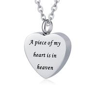 NZVCQVPU Memorial Urn Necklace for Women, Keepsake Necklaces for Ashes Stainless Steel Silver Heart Pendant