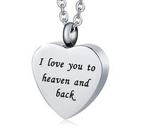 NZVCQVPU Memorial Urn Necklace for Women, Keepsake Necklaces for Ashes Stainless SteelOne colorCustomHeart Pendant