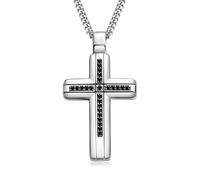 NZVCQVPU Moissanite Cross Pendant Necklace For Women 925 Sterling Silver Chain Pendant Necklaces Sparkling Jewelry