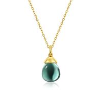 NZVCQVPU Necklace 925 Sterling Silver Crystal Pendant Necklace Ladies Classic Water Drop Romantic Exquisite Elegant Jewelry Elegant Jewelry