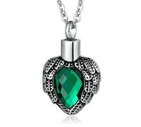 NZVCQVPU Necklace, Metal Stainless Steel Cable Heart Shaped Cremation Jewelry for Men and Women