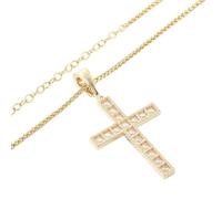 NZVCQVPU Necklace, Real 9/14/18K Necklace Cross with Square Necklaces