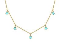 NZVCQVPU Necklaces 925 Necklace Turquoise Zircon Pendant Fine Chain Necklace Long Chain Fashion Party Jewelry Women's Pendants