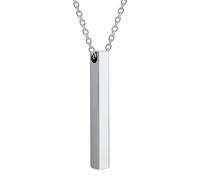 NZVCQVPU Necklaces for Men With Pendant, Necklace for Women Fashion Jewellery Stainless Steel Vertical Bar Pendant 20 inch Chain