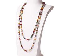 NZVCQVPU Necklaces for Women Girls 8mm Round Bead Mixed Colour Necklace Sweater Chain 162cm Long Beaded Chain Decoration Necklace Jewelry For Women Choker Necklaces