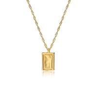 NZVCQVPU Necklaces for Women Stainless Steel, Womens Necklaces Fashion with Square Tag Pendant 16+2 inch Chain