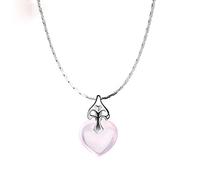 NZVCQVPU Necklaces Ladies Temperament Elegant Necklace Pink Crystal Gemstone Love Heart Pendant Elegant Luxury Jewelry Necklace Women's Pendants
