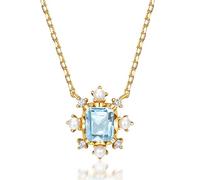 NZVCQVPU Necklaces Pendant Necklace Blue Topaz Pearl Zircon Necklace Exquisite Elegant Jewelry Women's Pendants
