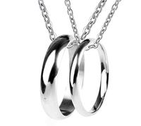 NZVCQVPU Necklaces Steel, Personalized Name Necklaces for Polished Ring Necklace