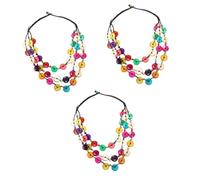 NZVCQVPU Necleses r African Beaded Bohemian Coconuts Colorful S for Women Coconut Shell + Wood