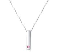 NZVCQVPU Pendant Necklace for Men, Necklace for Women Simple Stainless Steel Vertical Bar Pendant with Zircon