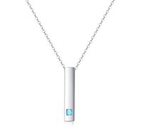 NZVCQVPU Pendant Necklace for Men, Necklace for Women Simple Stainless Steel Vertical Bar Pendant with Zircon