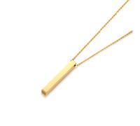 NZVCQVPU Pendant Necklace for Women, Mens Necklaces Fashion Stainless Steel Vertical Bar Pendant with 20 inch Chain