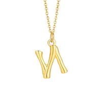NZVCQVPU Pendant Necklace for Women, Rapper Necklace for Men Stainless Steel Initial Pendant with 20 inch Chain