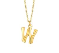 NZVCQVPU Pendant Necklace for Women, Rapper Necklace for Men Stainless Steel Initial Pendant with 20 inch Chain