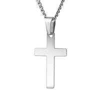 NZVCQVPU Pendant Necklaces for Men, Necklace for Women Fashion Jewellery Stainless Steel with Cross Pendant 24 inch Chain