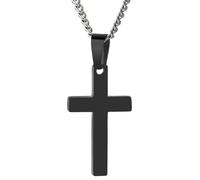 NZVCQVPU Pendant Necklaces for Men, Necklace for Women Fashion Jewellery Stainless Steel with Cross Pendant 24 inch Chain
