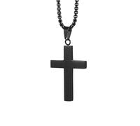 NZVCQVPU Pendant Necklaces for Women, Rock Necklace for Men Stainless Steel Cross Pendant with Bible 24 inch Chain
