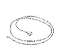 NZVCQVPU Rolo Chain Necklace Men 18-20 inch, Stainless Steel Chain Necklaces 1.7-2mm Rapper Chain Necklace