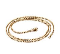 NZVCQVPU Rolo Chain Necklace Stainless Steel 18-24 inch, Necklace for Men Cool 1.6-2.4mm Hip Hop Necklace Chain