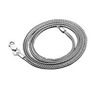 NZVCQVPU S925 pure Silver Men's Necklace 2.8MM Necklace for Men solid Silver Snake Bone Chain