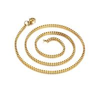 NZVCQVPU Stainless Steel Chain Necklaces, Necklace for Men Simple Jewellery Box Chain Necklace 18-24 inch