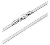 NZVCQVPU Stainless Steel Necklace for Men, Flat Herringbone Chain Necklace 14-20 inch 2.5-4mm Width DIY Pendant Necklace Jewelry Making
