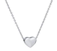 NZVCQVPU Stainless Steel Necklace for Women, Womens Necklace Fashion Rolo Chain with Heart Pendant 20 inch Chain