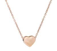 NZVCQVPU Stainless Steel Necklace for Women, Womens Necklace Fashion Rolo Chain with Heart Pendant 20 inch Chain