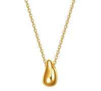 NZVCQVPU Stainless Steel Necklace for Women, Womens Necklace Fashion Rolo Chain with Teardrop Pendant 20 inch Chain