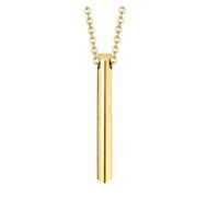 NZVCQVPU Stainless Steel Necklace for Women, Womens Necklace Fashion Vertical Bar Pendant with 24 inch Chain